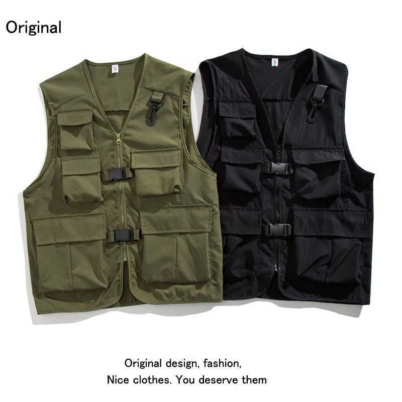 Men Summer Outdoor Work Safari Fishing Travel Photo Hiking Vest with Pockets Gym Jogging Running Sport Sleeveless Mesh Waistcoat X2504031