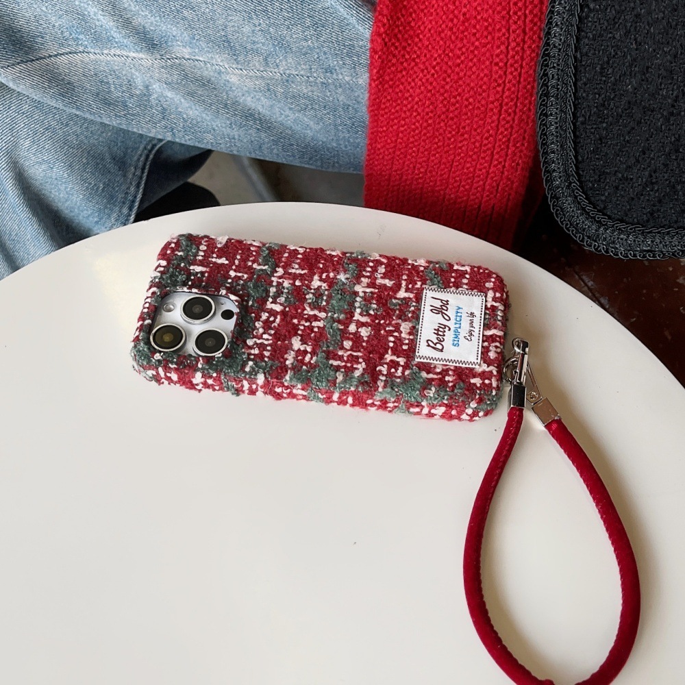 Red and Green Christmas Phone Case Compatible with iPhone 17/16 Pro Personalized Lanyard iPhone 15/14 Cartoon