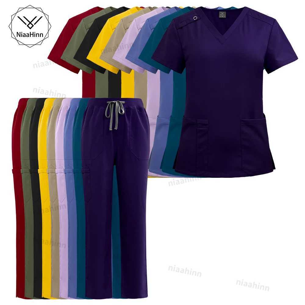 Niaahinn Uniforms High Quality Medical Scrub Nursing Suit Breathable Surgical Gowns Clinical Uniform Women Nurse Accessories New J251103