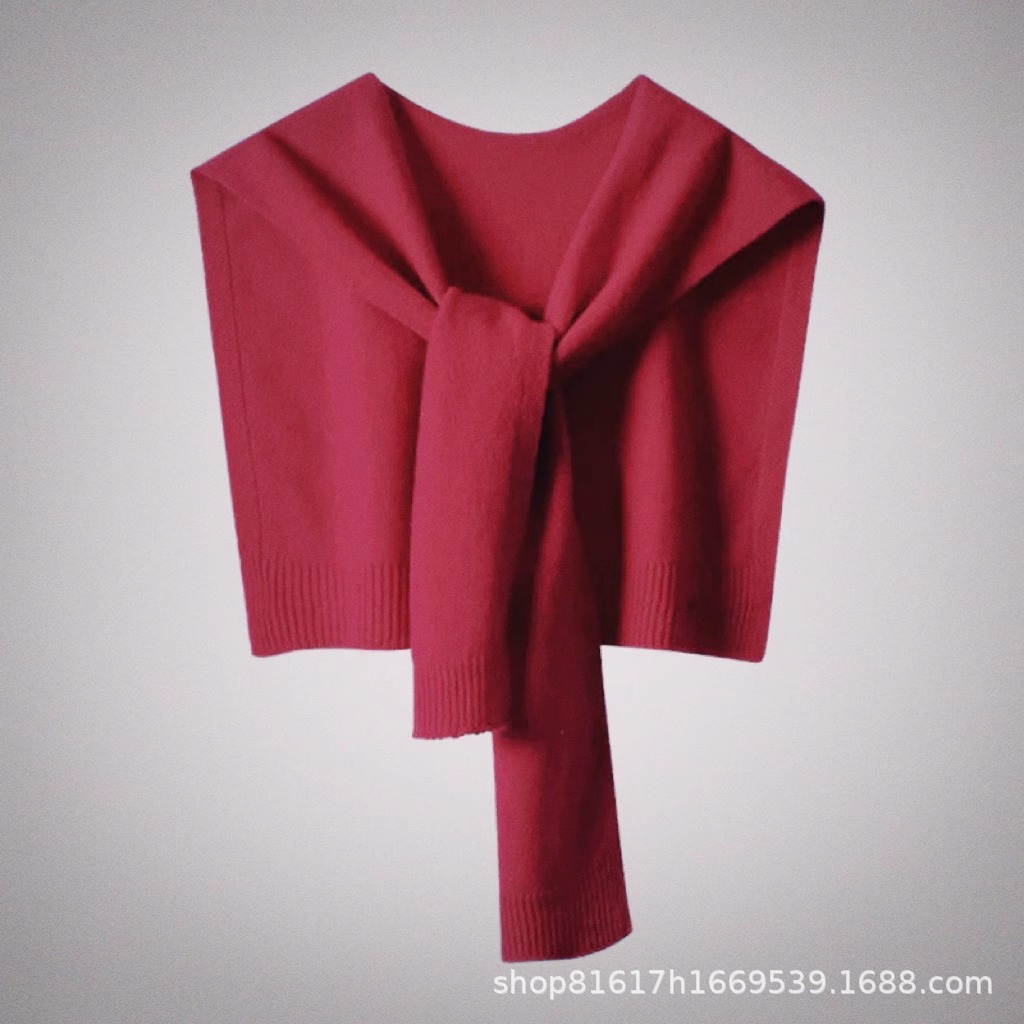 K295 Internet celebrity new style shawl outerwear women's fashion cloak outerwear knitted solid color cervical vertebra protection spring and aut