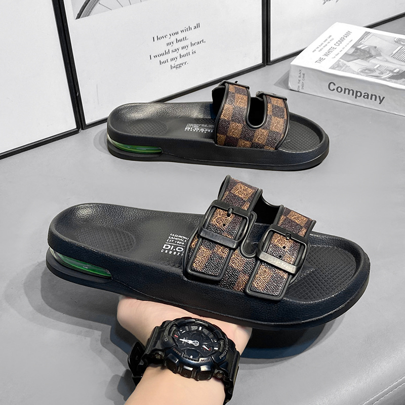 hot free shipping designer Slippers New Outdoor Printing sliders Buckle beach shoes for men dh5367242
