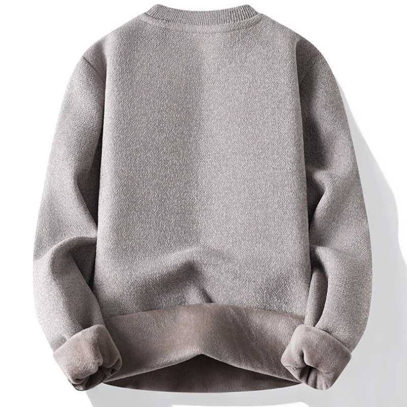 Mens Knitted Sweater Heavyweight Plus Fleece Thickened Chenille Warm Winter Casual Pullover High Quality Luxury Outwear SweaterT251103