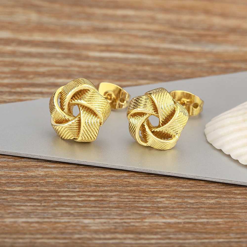 Nidin New Trendy Flower Hollow Design Charm Earrings For Women Elegant Aesthetic Ear Jewelry Accessories Fine Gifts C251103