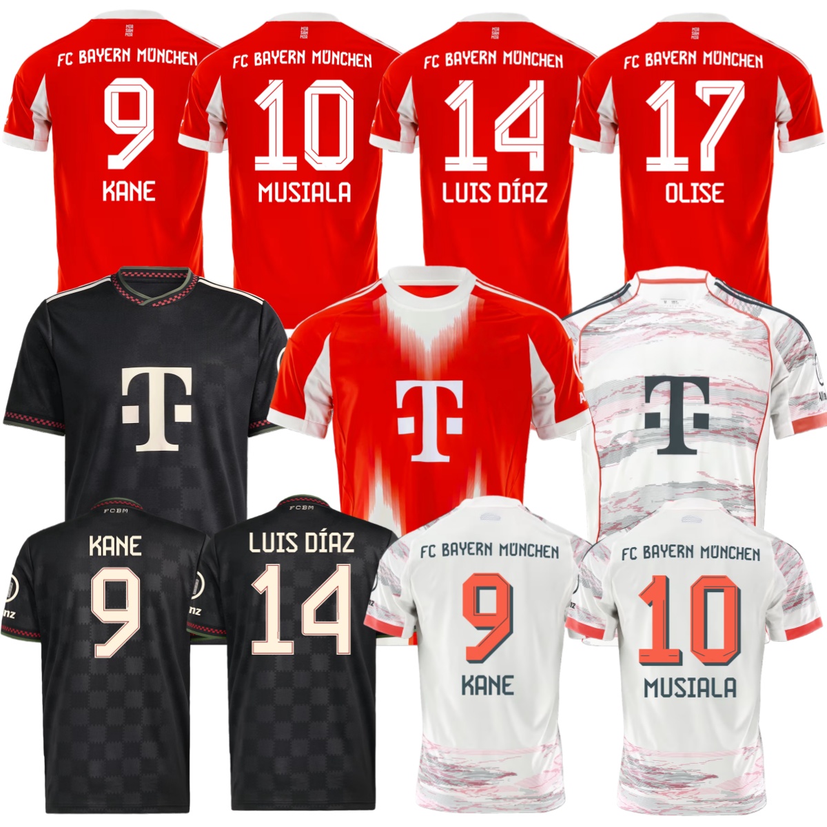 25 26 KANE OLISE Soccer Jerseys Anniversary BAYERNS MUNICH SANE KIMMICH UPAMECANO MULLER Football Shirt DAVIES MUSIALA Men Kid Kits