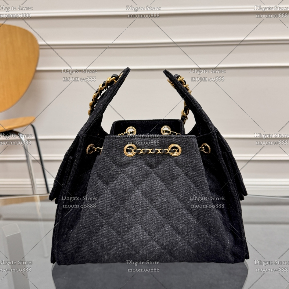 12A All-New Mirror Quality Designer Denim Bags 25 Small Medium Handbags for Women Black Quilted Purse Diamond Lattice Shoulder Bags Tote Bag with Box AS5293