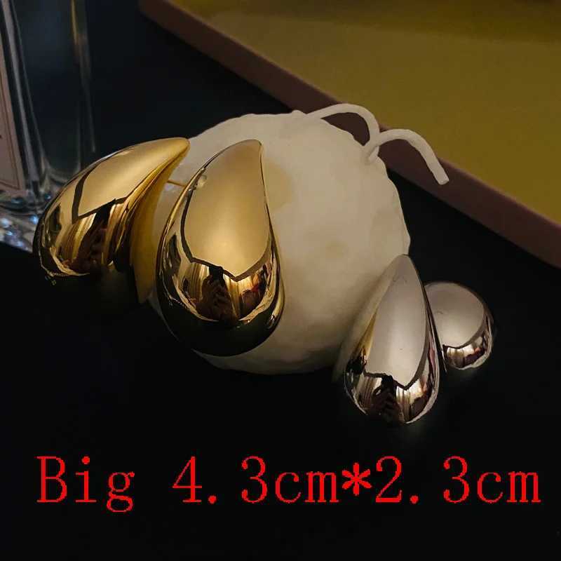 Large female water drop earrings with 18K gold-plated lightweight hypoallergenic trendy jewelry accessories measuring 4.3 * 2.8cm Y250401