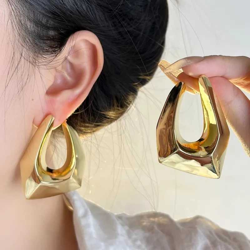 Exaggerated Metal Irregular Geometric Large Earrings for Women Europe and America Personality Party Vintage Jewelry Gifts Y250401