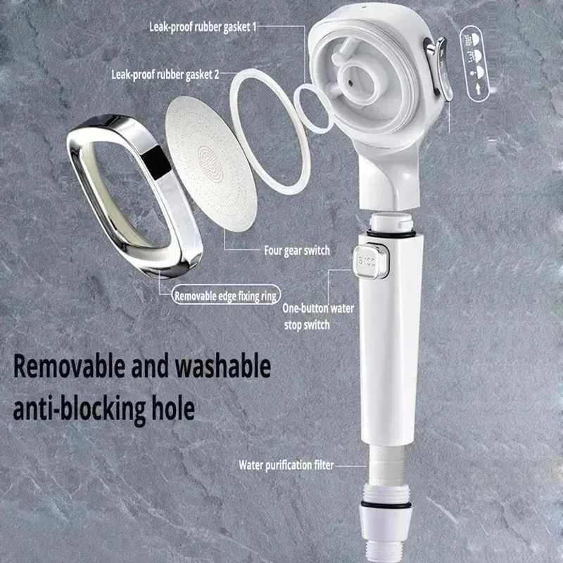 3 Modes Adjustable OneKey Stop Water Shower s High Pressure Water Saving Shower s High Quality Bathro Showers Y251103