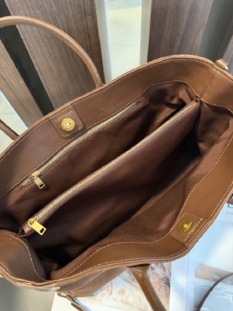 New matte suede large capacity tote bag shoulder crossbody bag