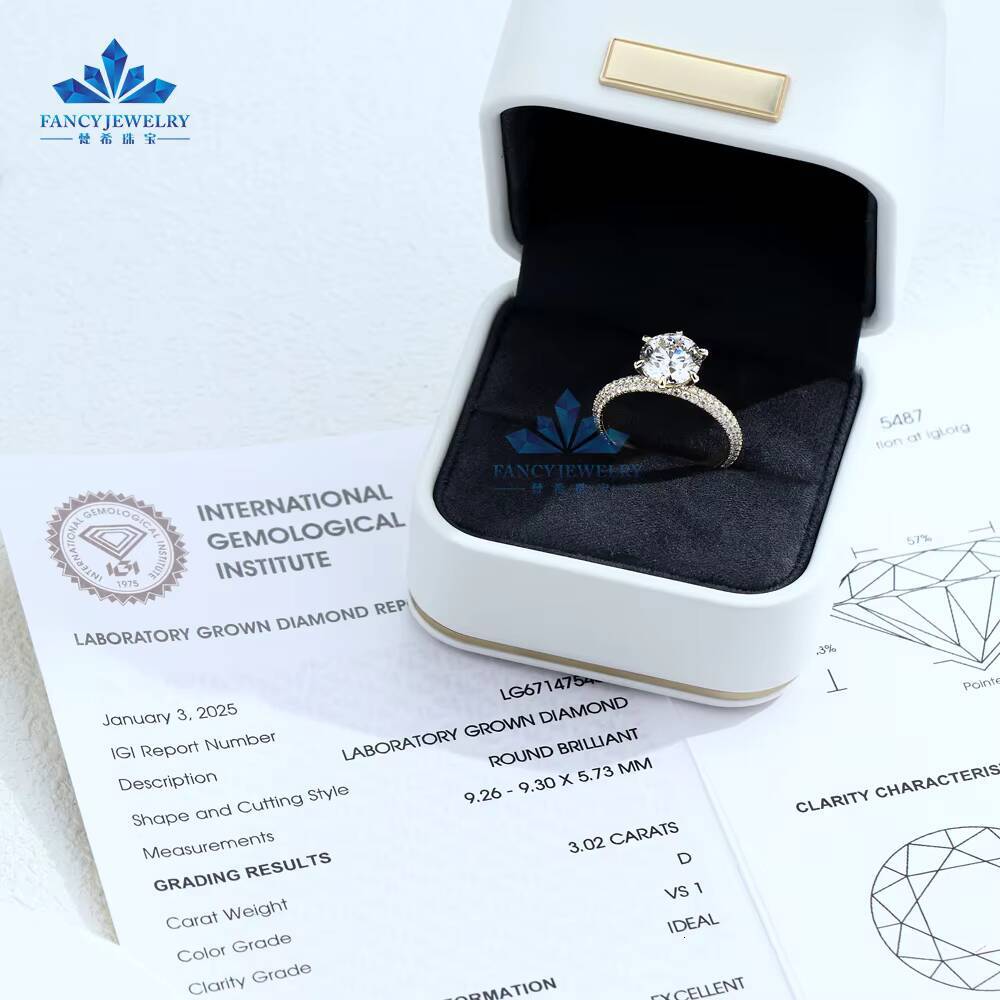 Elegant 1ct 2ct 3ct Lab Grown Yellow Diamond Ring in 14K 18K Gold for Wedding or Engagement Womens Jewelry