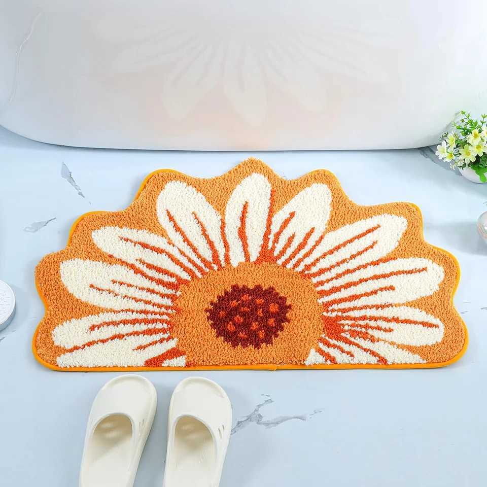 VIKAMAFloral-Patterned Imitation Cashmere Carpet Quick-Drying Anti-Slip Water-Absorbing Bathroom Mat Home Decoration Item C251103