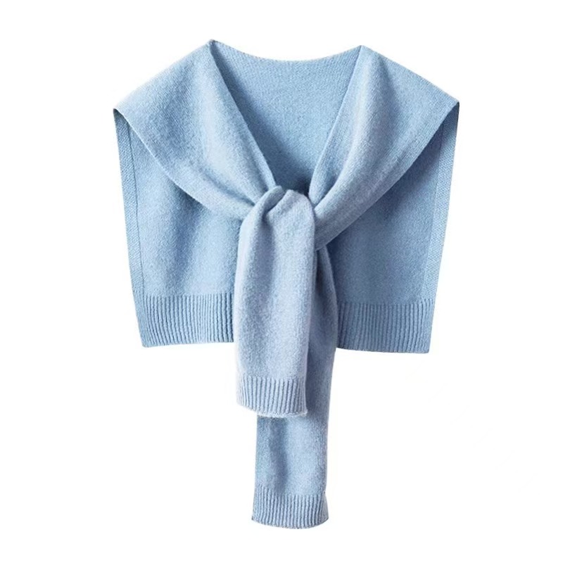 K295 Internet celebrity new style shawl outerwear women's fashion cloak outerwear knitted solid color cervical vertebra protection spring and aut