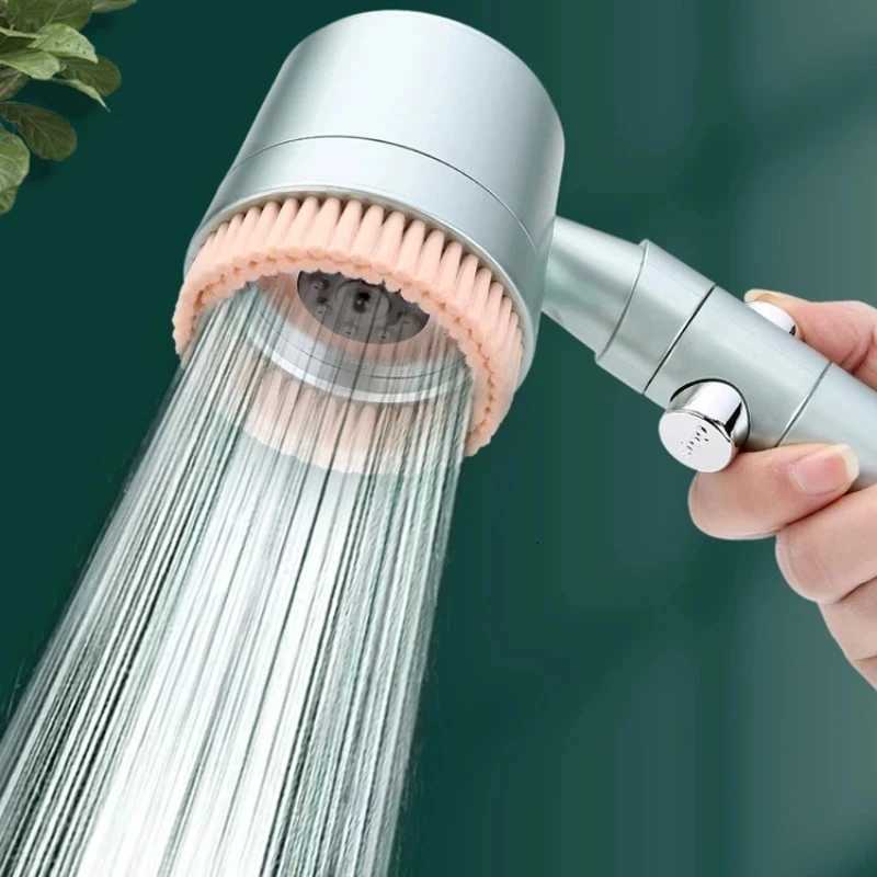 5 Modes High Pressure Filter Shower with Massage B Large Flow Onekey Stop Bathro Shower with Hose and Holder Y251103