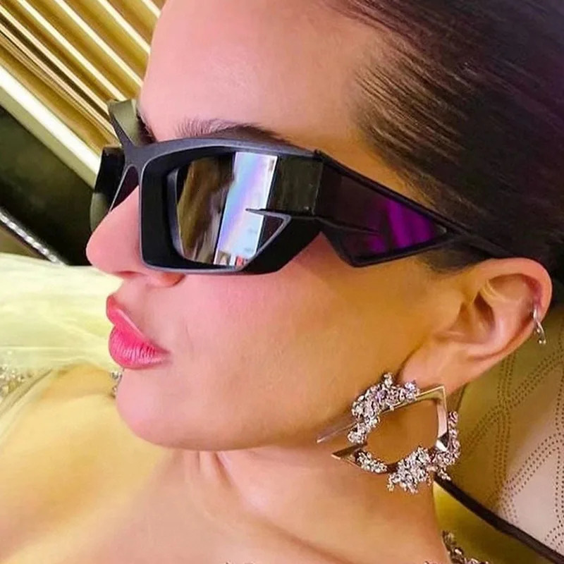 1PC Fashion Show Sunglasses CrossBorder Unisex Sunglasses Exaggerated Futuristic Technology Y2K Sunglasses 251103