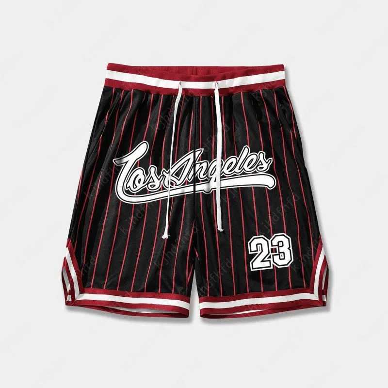 Los Angeles #23 basketball shorts mens loose beach shorts summer womens quick dry shorts 3D casual over sport shorts W250403
