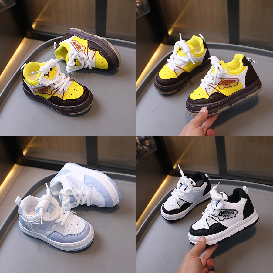 Designer Kids Shoes Thick Bottom Versatile Kids Trainers Umshop for Toddler Fashion boy School Leisure Tennis Shoes Non-slip Chunky Sizes 21 - 32 U011