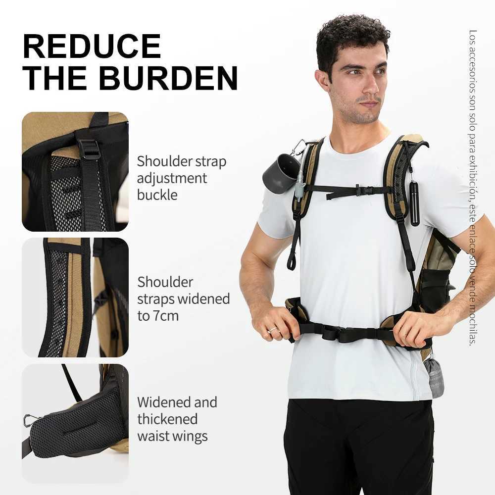 Mountaineering backpack 35 liters mens and womens outdoor sports bag waterproof camping hiking rainC250407