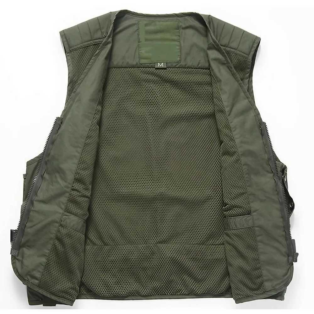 High-Quality Fishing Vest for Men with 10 Pockets and Breathable Mesh Fabric Perfect for Outdoor Fishing and Hunting X250403