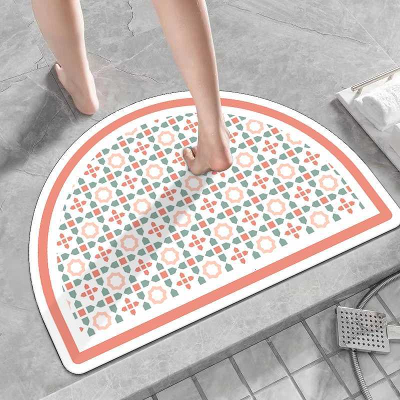 Cartoon bathroom non-slip floor mat bathroom bathroom door absorbent quick-drying carpet household diatom mud floor mat C251103