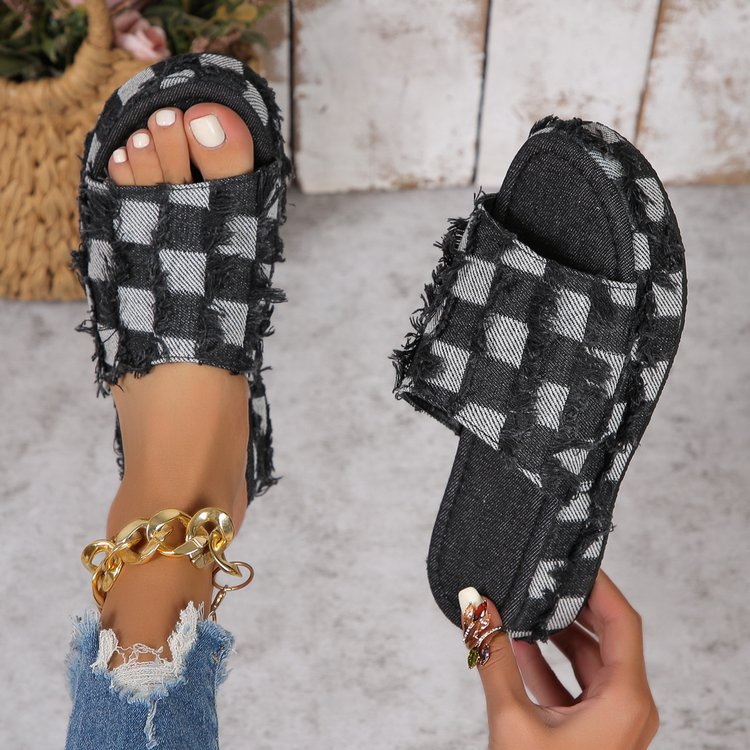 free shipping designer sandals women womens slippers black blue denim indoor outdoor casual shoe trainers slipper fashion