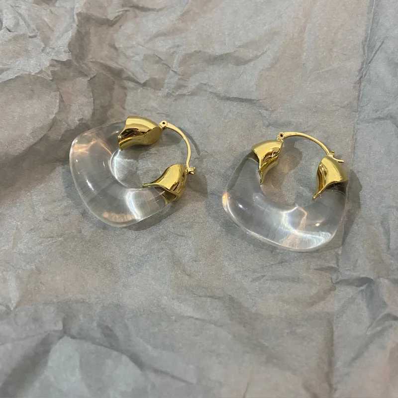 Large transparent resin womens drop earrings Etrendy new fashion jewelry personality creative statement earrings wholesale Y250401