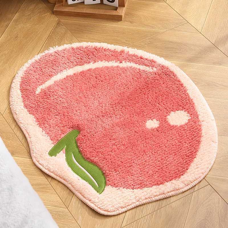 VIKAMA Fresh Fruit Irregular-Shaped Faux Cashmere Carpet Home Bedside Blanket Bathroom Anti-Slip Carpet Home Decoration C251103