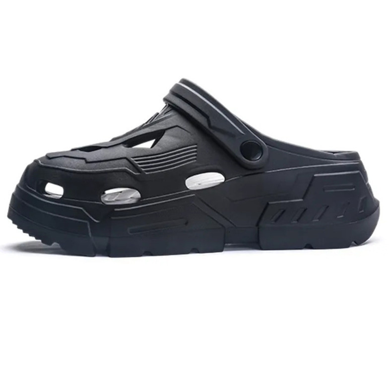 Jifffly men's 2026 new sandals thick-soled high-top stepping feeling non-slip breathable indoor outdoor universal beach casual slippers