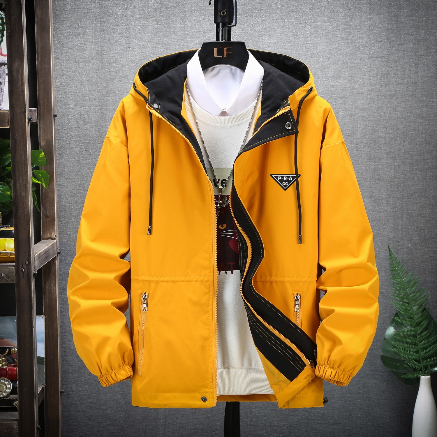 GG-P-R-A Designer New Mens Brand Jackets Casual Fashion Bomber Coat Jacket Men Baseball Overcoat Hoodie Outwear Outdoor Sportswear Tops Hooded Coats Plus Size M-8XL