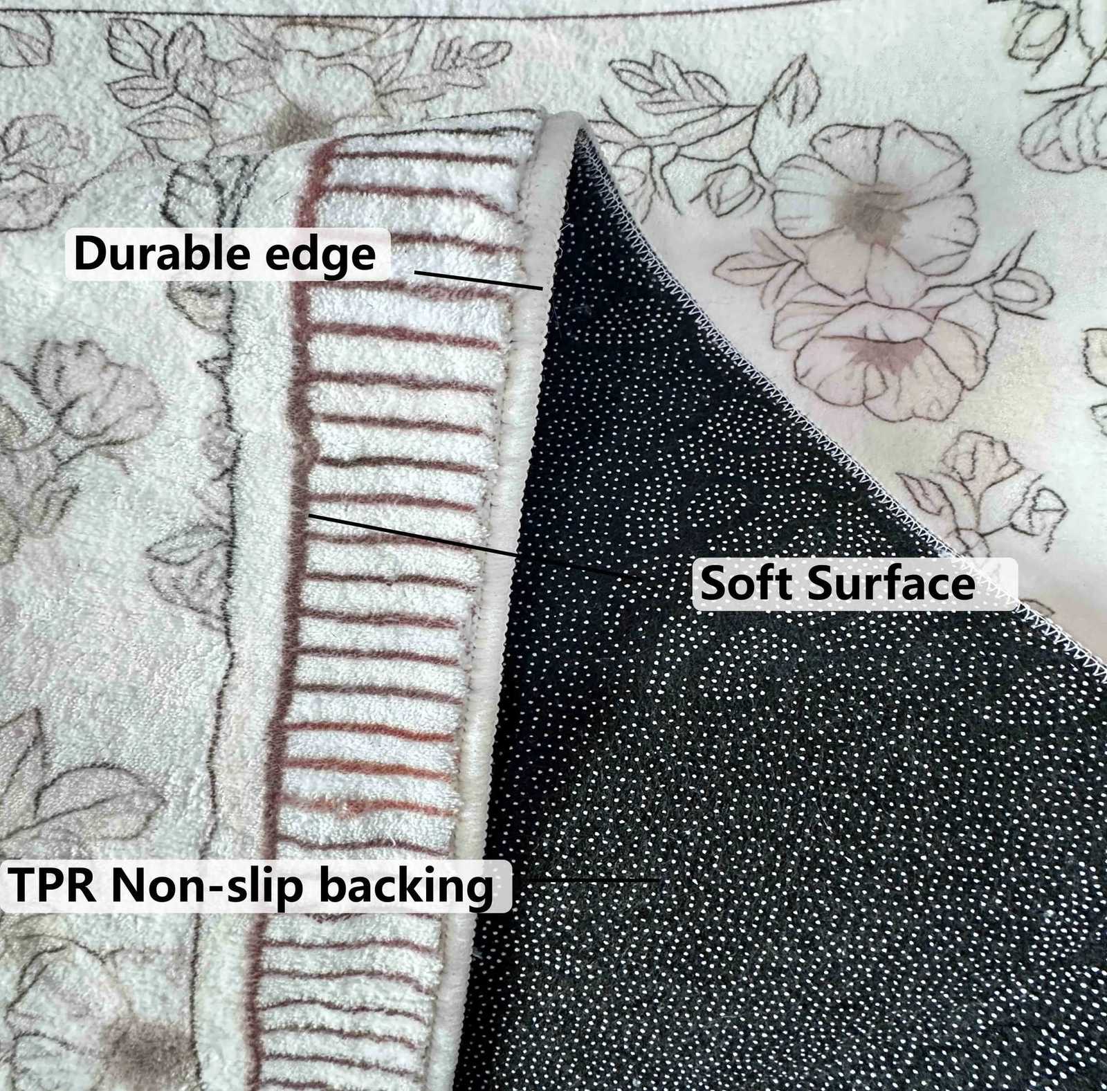 VIKAMA Bow Printed Imitation Cashmere Carpet Warm And Easy To Take Care Of Porch Mat Toilet Door Mat Home Decoration C251103