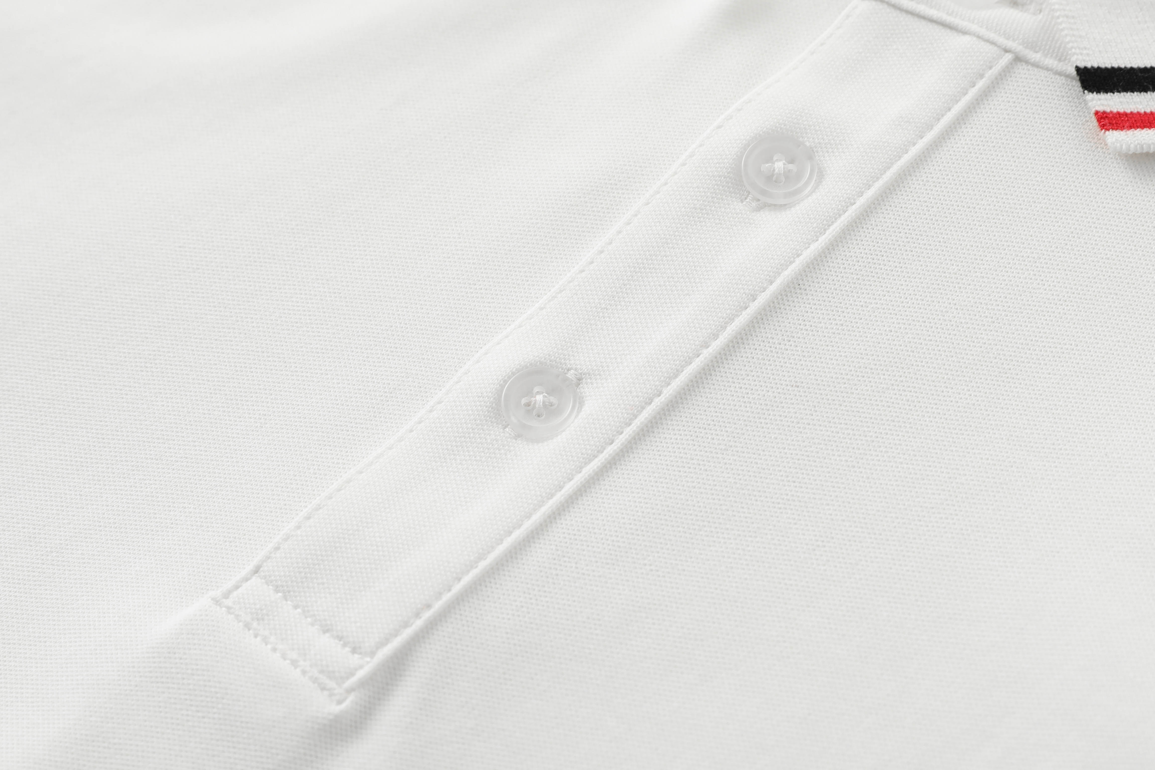 LENLOUES Men's Polo Shirt | White Short Sleeve Polo with Striped Collar & Cuffs, Casual Business Golf Top for woman LNS-1020