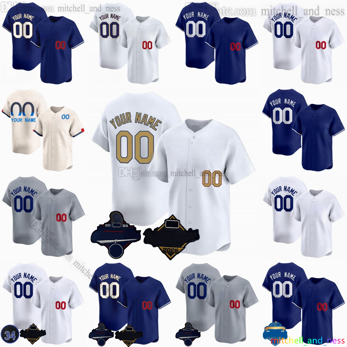 Custom XS-6XL 2025 New 17 Shohei Ohtani Baseball Jersey 18 Yoshinobu Yamamoto 50 Mookie Betts 5 Freddie Freeman 7 Blake Snell 33 James Outman Stitched Jerseys