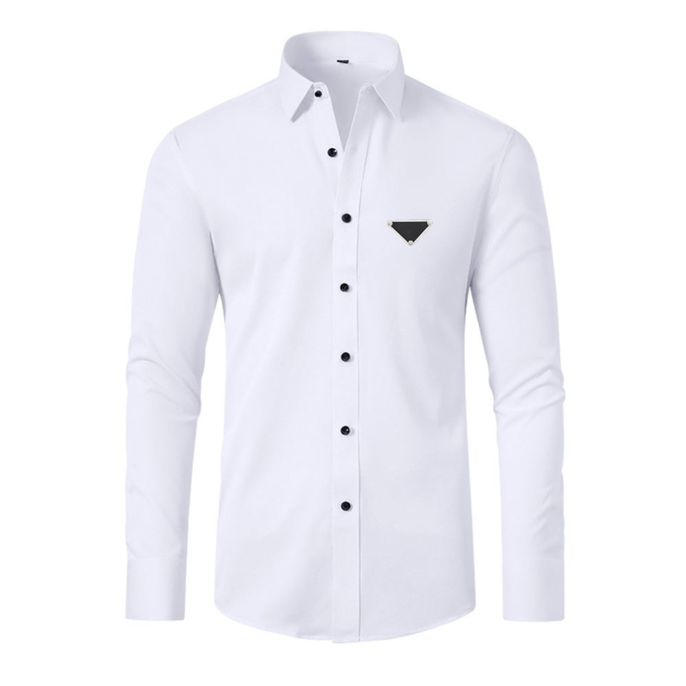 Designer Luxury Mens Casual Shirts Dress Shirt Athletic Slim Fit Long Sleeve Stretch Wrinkle-Free Casual Button Down Business Shirt Mens Tops Clothing 1z54s