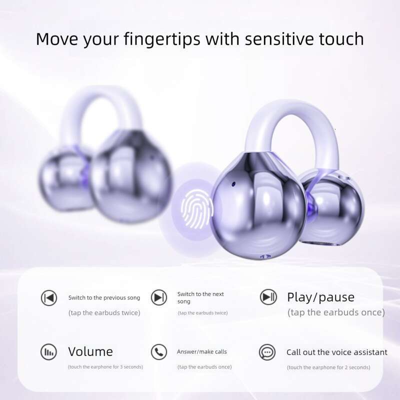 Famous Brand Smart Real Time AI Translation M Clip On OWS Non In Ear Open Back Bluetooth Earphones