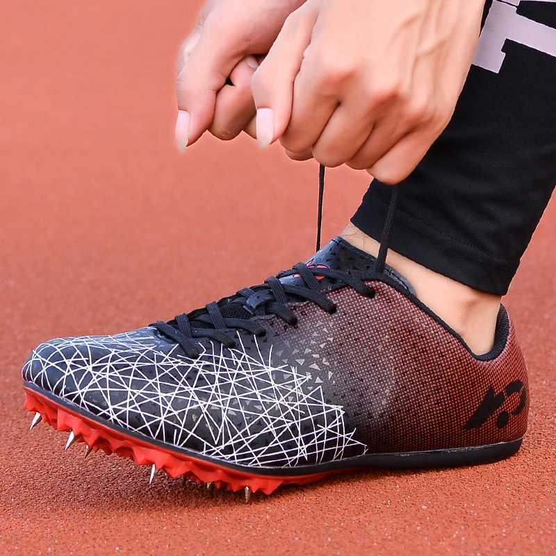 New Men Woman Track Field Shoes with Spikes Professional Student Athletes Running Tracking Training Long Jump Spikes ShoesC250403