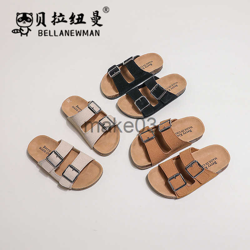 Boken shoes for boys cork sandals 2025 summer new style for childrens indoor and outdoor sandals medium and large childrens straight drag J250403