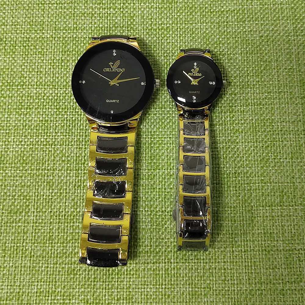 Luxury Men Business Watches Fashion Black Steel Band Male Analog Quartz WatchW251104