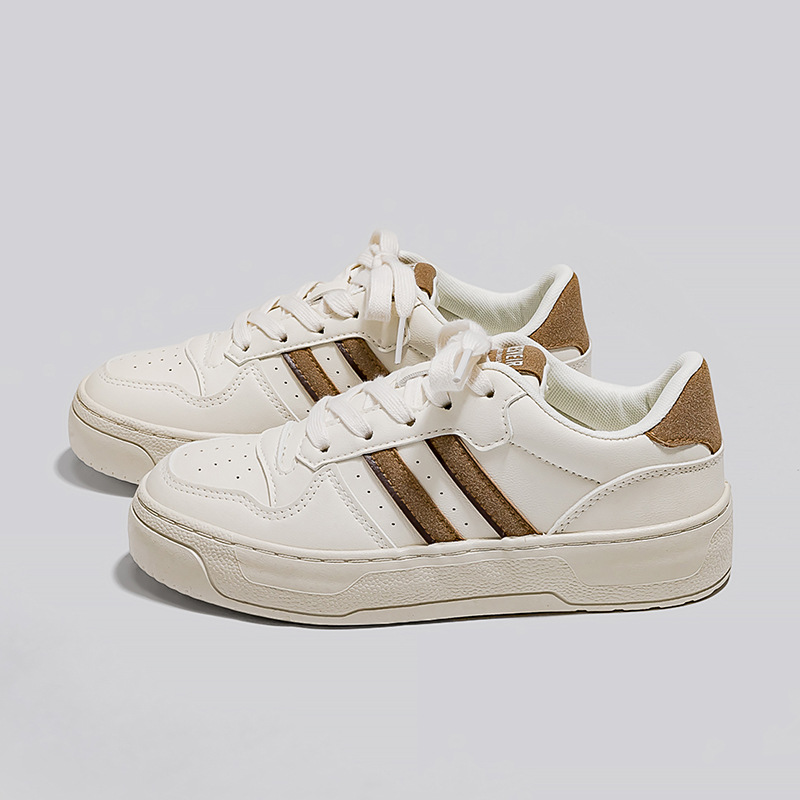 designer shoes new style casual and versatile small white shoes for women girls' Hong Kong style sports sneakers with niche design flat sole brea