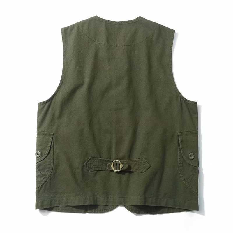 Men Vests Mens Summer Sleeveless Multi-pocket Vest Vintage Casual Wear Cotton Short Vest Safari Style Vest Coat Waistcoat Male X250403