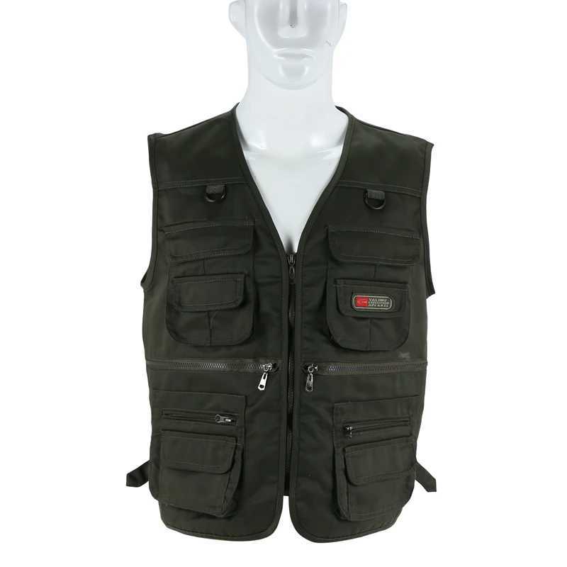 Mens Fishing Vest With Multi-Pocket Zip For Photography / Hunting / Travel Outdoor Sport X250403