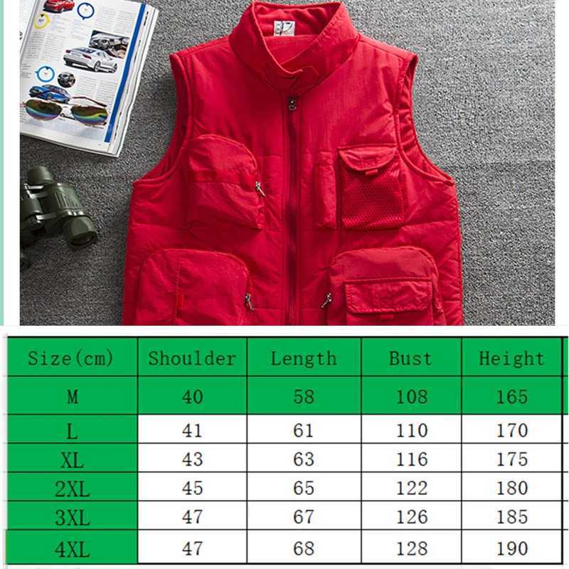 Autumn Mens Military Tactical Vest OutdoorsTravel Fishing Climbing Sport Photography Multi-pocket Cotton Womens Warm Waistcoat X250403