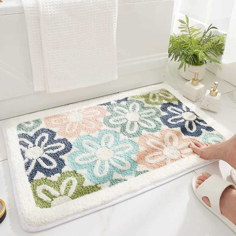 VIKAMA Cute Bathroom And Toilet Door Bedroom Bedside Water-Absorbent Anti-Slip Imitation Cashmere Floor Mat Soft Home Decor C251103