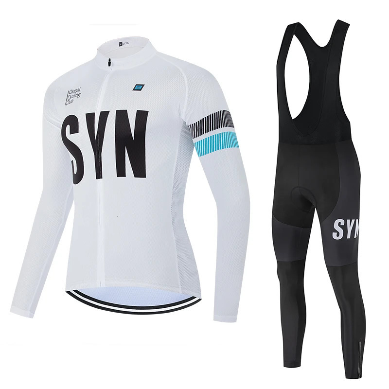 SYN Mens cycling suit set for autumn and winter road cycling jersey windproof and warm riding jacket riding bib 251103