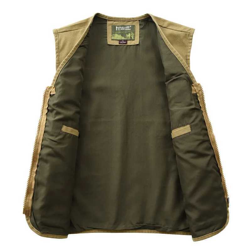 Mens Large Size Loose Multi Pocket Fishing Vest Climbing Camping Travel Outdoor Waistcoat Multi-Pocket Photography Hunting Vests X250403