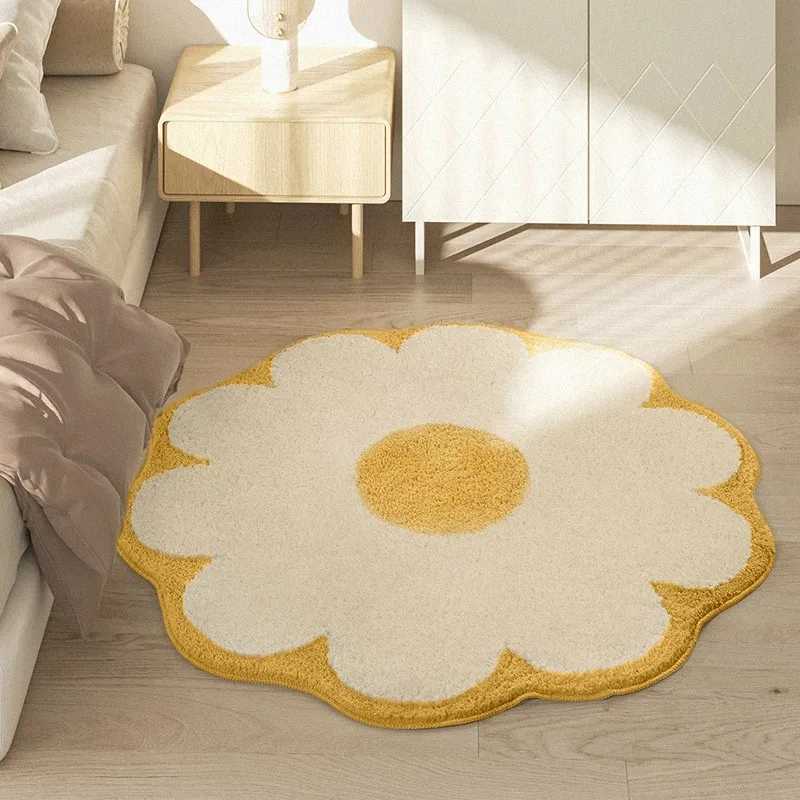 VIKAMA Pink Ins Wind Round Faux Cashmere Carpet Living Room Bedroom Checkroom Dresser Applicable Senior Sense C251103