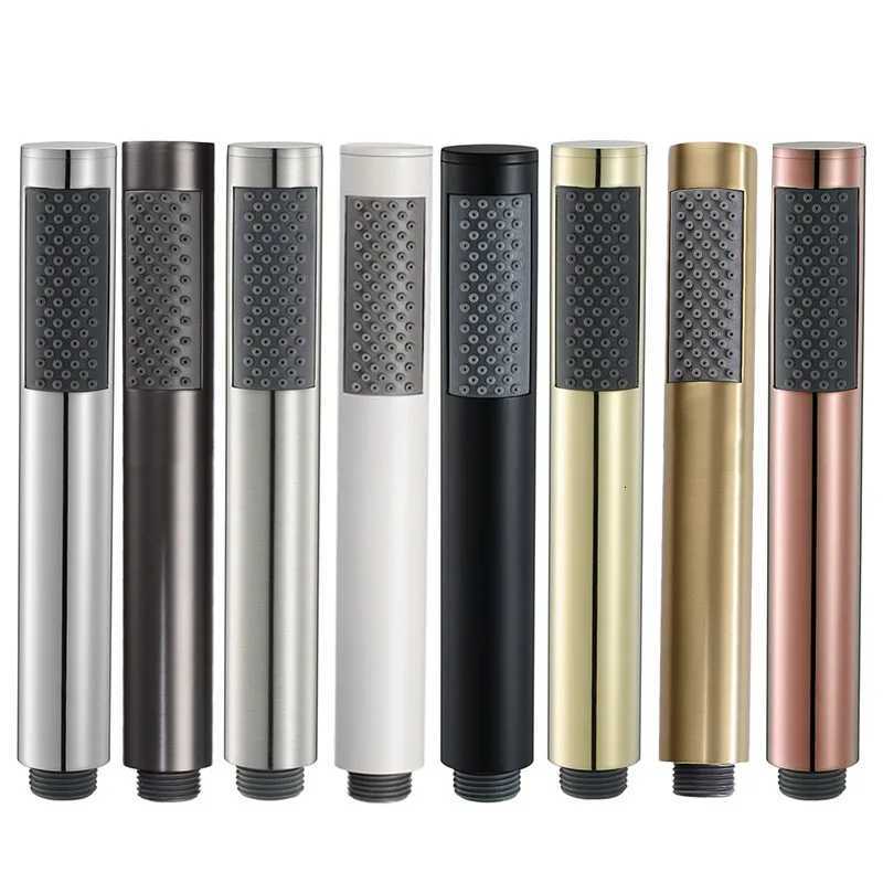 Round Gunmetal/Rose Gold/White/Black/Chre Stainless Steel Handheld Shower High Pressure Bathro Shower Accessories Y251103