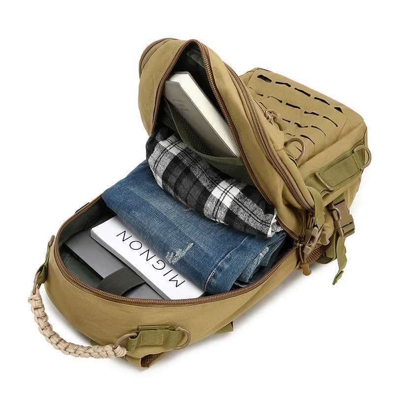 Tactical Backpack Men Camping Large Capacity Multifunctional Waterproof Backpack Outdoor Camouflage Commuter Mountaineering BagC250407