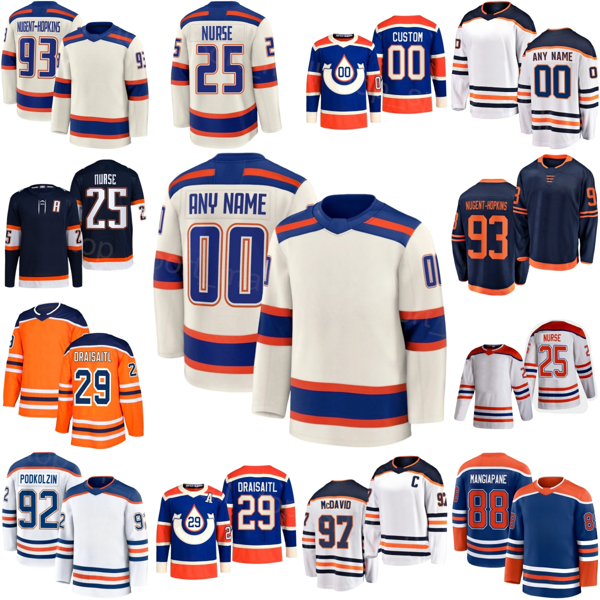2026 Alternate Hockey 97 Con nor McDavid Jersey Men Women Kids 93 Ryan Nugent-Hopkins 29 Leon Draisaitl 25 Darnell Nurse 92 Vasily Podkolzin 88 Andrew Mangiapane