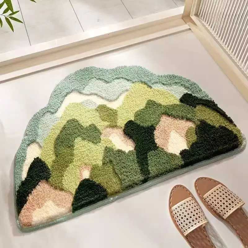 Fruit watermelon suction bathroom carpet imitation cashmere toilet floor mat household non-slip C251103