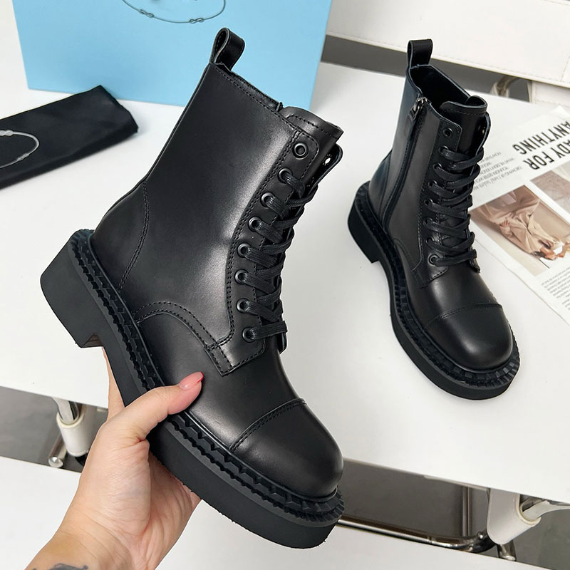 Laced Leather Booti… - image