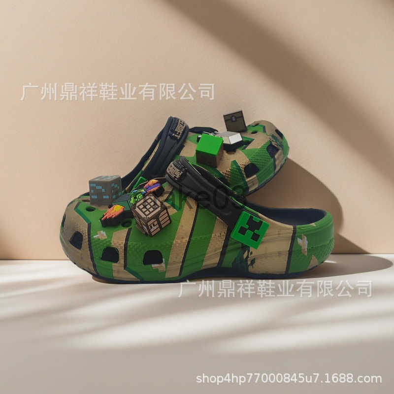 Cross My World joint childrens hole shoes sandals adult childrens sandals mens and womens slippers J250403